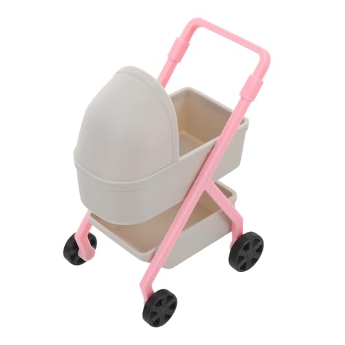 WOONEKY Miniatur Kinderwagen Realistische Puppenwagen aus Stabilem Kunststoff Detailgetreu und Sicher für Puppenhaus Dekoration und Kreatives Kinderspiel von WOONEKY