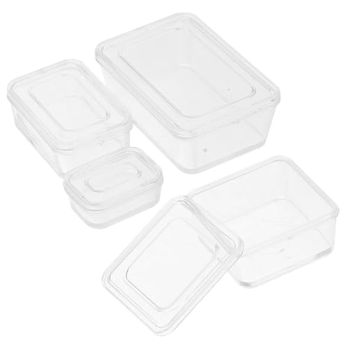 WOONEKY Miniatur Lunchbox Puppenhaus Dekoration Langlebige Kunststoff Mini Aufbewahrungsbox Vielseitiges Miniatur Zubehör für Puppenhaus und DIY Kleines Modell für Küchen und Wohnszenen von WOONEKY