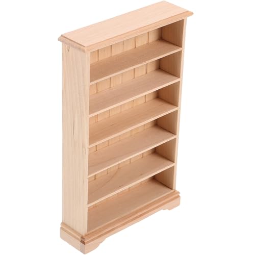 WOONEKY Miniatur Möbel Regal für Puppenhaus Maßstab DIY Aufbewahrungsschrank für Miniatur Einrichtung für Dekoration von WOONEKY