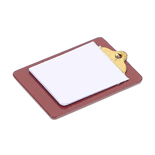 WOONEKY Miniatur Papier Clipboard für Puppenhaus Zubehör Kreatives Schulmaterial für Mini Häuser für DIY Projekte Farbenfrohe und Hochwertige Ergänzung für Puppen und Szenen von WOONEKY