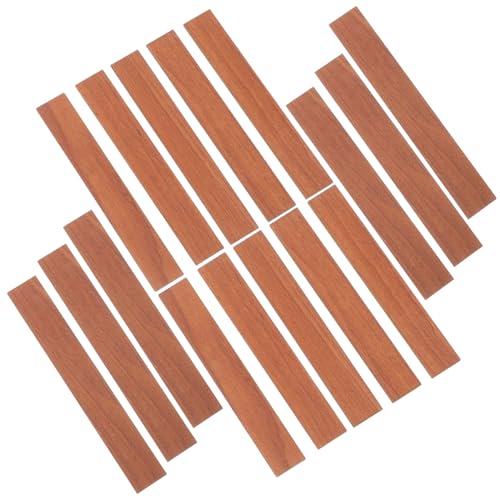 WOONEKY Miniatur Puppenhaus Bodenbelag Teiliges aus Holz in Rotkirsche Realistische Herringbone Muster DIY Bastelzubehör für Miniaturmöbel und Puppenhaus Dekoration von WOONEKY