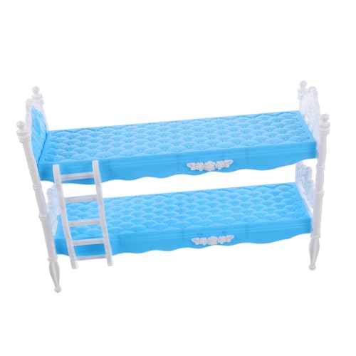 WOONEKY Miniatur Puppenhaus Etagenbett für Prinzessinnen Puppenhaus Zubehör für Mädchen Kreatives für Fantasievolles Doppelbett Design für Mehr Spielspaß von WOONEKY