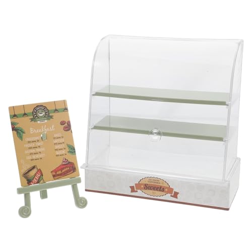 WOONEKY Miniatur Puppenhaus Kuchen Schrank aus Abs Kleines Dekoratives Mini Küchenmöbel Realistische Miniatur Torten Vitrine für Puppenhaus Ausstattung Langlebig und Leicht WOONEKY Miniatur Puppenhaus Kuchen Schrank aus Abs Kleines Dekoratives Mini Küchenmöbel Realistische Miniatur Torten Vitrine für Puppenhaus Ausstattung Langlebig und Leicht von WOONEKY