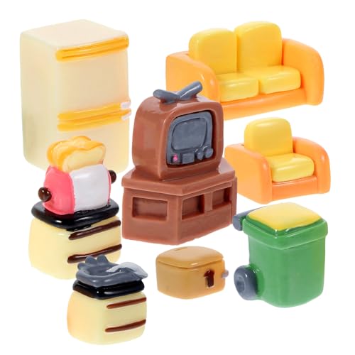 WOONEKY Miniatur Puppenhaus Möbel mit Mini Küchenaccessoires und Mini Realistische Micro Landschaftsdekoration für Spielzeughaus Langlebige und Kompakte Miniatur Deko für Puppenhäuser von WOONEKY