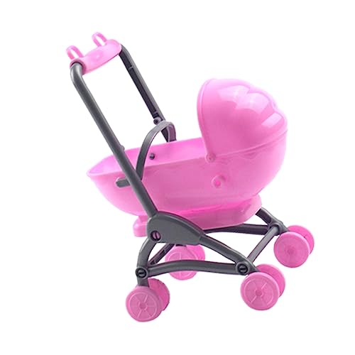 WOONEKY Miniatur Puppenwagen aus Realistischer Kinderwagen für Puppen für Rollenspiele und Puppenhaus Dekoration Sicher und Langlebig von WOONEKY