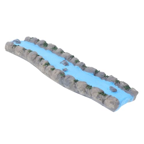WOONEKY Miniatur Resin Fluss Wasserfigur Langlebig Detailreich Sandtisch Dekoration für Garten Büro Wohnzimmer Atmosphäre Entspannend WOONEKY Miniatur Resin Fluss Wasserfigur Langlebig Detailreich Sandtisch Dekoration für Garten Büro Wohnzimmer Atmosphäre Entspannend von WOONEKY