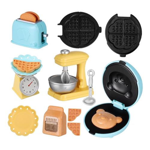 WOONEKY Miniatur Toaster Spielset Realistisches Küchenspielzeug mit Accessoires Detailgetreu Kompatibel mit Puppenhäusern Fördert Fantasie und Motorische Fähigkeiten WOONEKY Miniatur Toaster Spielset Realistisches Küchenspielzeug mit Accessoires Detailgetreu Kompatibel mit Puppenhäusern Fördert Fantasie und Motorische Fähigkeiten von WOONEKY