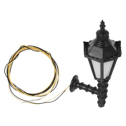 WOONEKY Miniatur Wandlampe Schwarz mit Kabel Puppenhaus Beleuchtung Modellhaus Zubehör Dekorative Kleine Wandleuchte für Puppenhaus Szenen Lampe WOONEKY Miniatur Wandlampe Schwarz mit Kabel Puppenhaus Beleuchtung Modellhaus Zubehör Dekorative Kleine Wandleuchte für Puppenhaus Szenen Lampe von WOONEKY