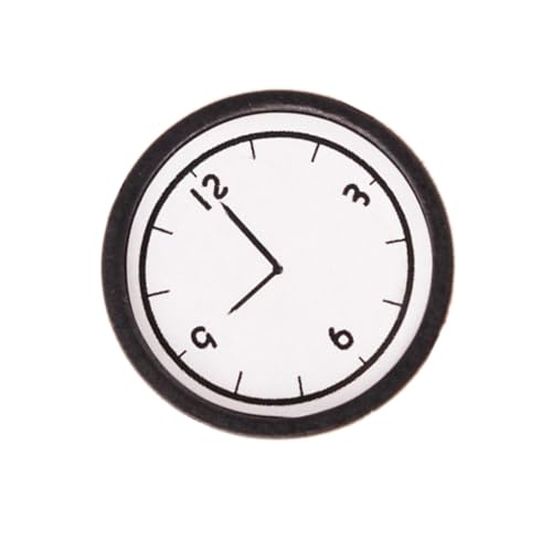 WOONEKY Miniatur Wanduhr für Puppenhaus Schwarze Dekorative Uhr für Mini Hausgestaltung als Fotorequisiten und Zubehör für DIY Projekte WOONEKY Miniatur Wanduhr für Puppenhaus Schwarze Dekorative Uhr für Mini Hausgestaltung als Fotorequisiten und Zubehör für DIY Projekte von WOONEKY