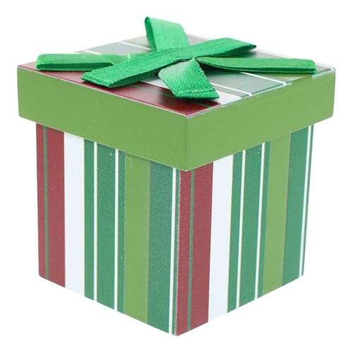 WOONEKY Miniatur-Weihnachtsbox-Modell: DIY-Mini-Schleifen-Geschenkbox, Spielzeug, Puppenhaus, Feiertagszubehör für Miniatur-Szenendekoration und Sammler von WOONEKY