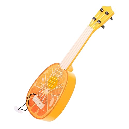 WOONEKY Miniature Ukulele Modellspielzeug Realistisches Design für Frühes Lernen Tragbare für Hawaii Partys und Dekoration Orange von WOONEKY