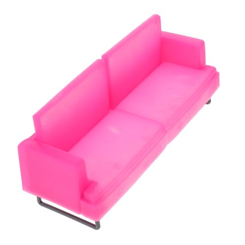 WOONEKY Miniaturmöbel für Puppenhaus Eleganter Pinker Sofa Stuhl für Königliche Themen Leicht und Tragbar Perfektes Zubehör für Puppenhaus Dekoration Einzigartiges Design für Kinderzimmer von WOONEKY