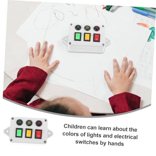 WOONEKY Montessori Busy Board für Kleinkinder mit DREI LED Lichtschaltern Interaktives Sensorisches Koordination Kreativität und Farberkennung Leicht und Tragbar für Jungen und Mädchen WOONEKY Montessori Busy Board für Kleinkinder mit DREI LED Lichtschaltern Interaktives Sensorisches Koordination Kreativität und Farberkennung Leicht und Tragbar für Jungen und Mädchen von WOONEKY