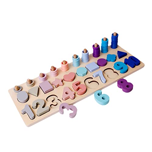 WOONEKY Montessori Holzpuzzle für Kleinkinder Zahlen und Formen Lernspielzeug aus Hochwertigem Holz Abgerundete Kanten Pädagogisch Fördernd Fördert Kreativität und Kognitive Entwicklung WOONEKY Montessori Holzpuzzle für Kleinkinder Zahlen und Formen Lernspielzeug aus Hochwertigem Holz Abgerundete Kanten Pädagogisch Fördernd Fördert Kreativität und Kognitive Entwicklung von WOONEKY