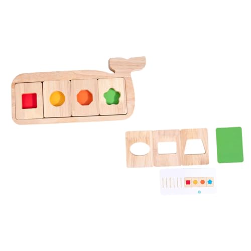 WOONEKY Montessori Holzspielzeug Farbtrennbrett mit Geometrischen Formen Lernpuzzle für Kleinkinder Kognition Hand Auge Koordination und Formfarben Erkennung WOONEKY Montessori Holzspielzeug Farbtrennbrett mit Geometrischen Formen Lernpuzzle für Kleinkinder Kognition Hand Auge Koordination und Formfarben Erkennung von WOONEKY