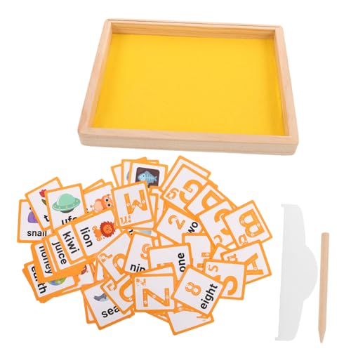WOONEKY Montessori Sandtray aus Holz Lernspielzeug für Vorschulkinder Sandmalen und Schreiben Pädagogisches Kreativität und Motorischen Fähigkeiten für Frühen Englischunterricht WOONEKY Montessori Sandtray aus Holz Lernspielzeug für Vorschulkinder Sandmalen und Schreiben Pädagogisches Kreativität und Motorischen Fähigkeiten für Frühen Englischunterricht von WOONEKY