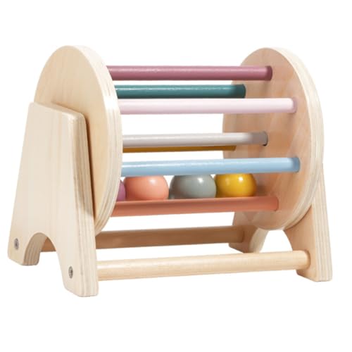 WOONEKY Montessori Textil Drum Lernspielzeug aus Holz für Motorische Fähigkeiten Entwickeln Geeignet für Zuhause für zu Besonderen Anlässen von WOONEKY