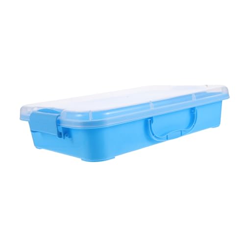 WOONEKY Multifunktionale Sandkiste für Deckel Fördert Kreativität und Organisation Innen und Außenbereichen Sicheres Material für Zuhause und Vorschule Transparente Blaue Box WOONEKY Multifunktionale Sandkiste für Deckel Fördert Kreativität und Organisation Innen und Außenbereichen Sicheres Material für Zuhause und Vorschule Transparente Blaue Box von WOONEKY