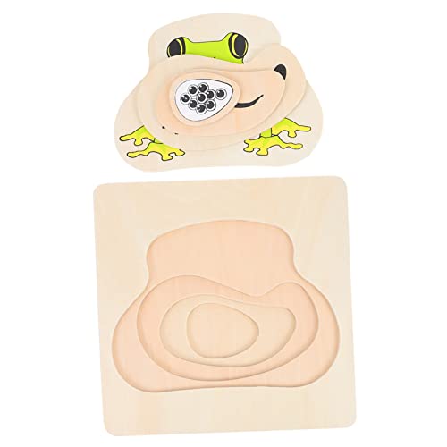 WOONEKY Multilayer Holzpuzzle Lernspielzeug Cartoon Frosch Mehrschichtiges Steckspielzeug Für Fördert Motorik Und Entwicklung WOONEKY Multilayer Holzpuzzle Lernspielzeug Cartoon Frosch Mehrschichtiges Steckspielzeug Für Fördert Motorik Und Entwicklung von WOONEKY
