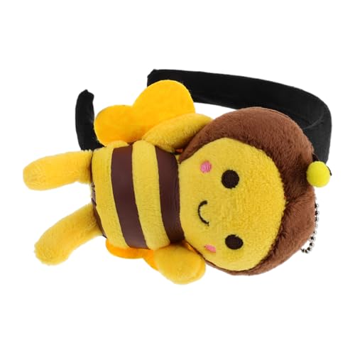 WOONEKY Niedliches Plüsch Bienen Stirnband mit Haarreif für Cosplay Halloween und Festivals Universelles Accessoire für Damen und Themenpartys Bequem und von WOONEKY
