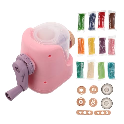 WOONEKY Nudelmaschine Spielset mit Knetmasse Weicher Ungiftiger Dough Extruder Kreatives DIY Modellierspielzeug für Jungen und Mädchen Lernspielzeug Fantasie und Motorischen Fähigkeiten von WOONEKY