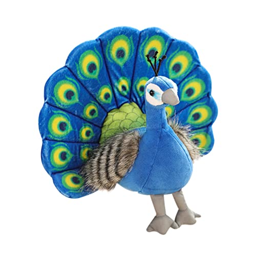 WOONEKY Pfau Plüschtier Autospielzeug Cartoon-pfau-Spielzeug Auto Spielzeug Pfau Gefüllte Puppe Geburtstagsgeschenk Puppe Gefülltes Pfauenspielzeug Geschenke Der Vogel Kind Kurzplüsch von WOONEKY