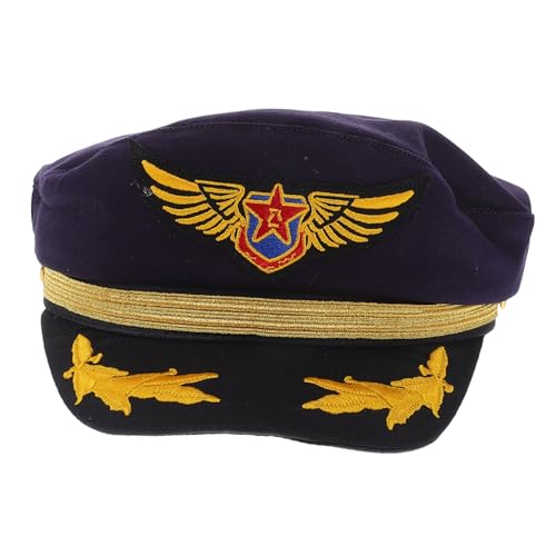 WOONEKY Kapitänshut Für Bootspartys Piratenkostümhut Für Kinder Von Navy Baumwollhut Mit Feiner Stickerei Für Jungen Und Mädchen von WOONEKY