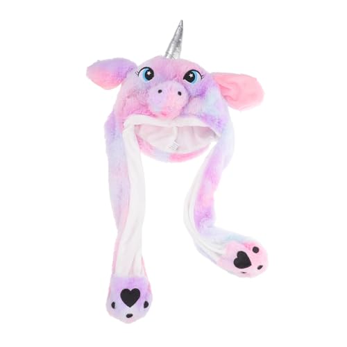 WOONEKY Plüsch Hasenmütze mit Beweglichen Ohren Kuscheliger Cosplay Party Hut für Erwachsene Niedlicher Leichter Bunny Hut für und Festliche Anlässe von WOONEKY