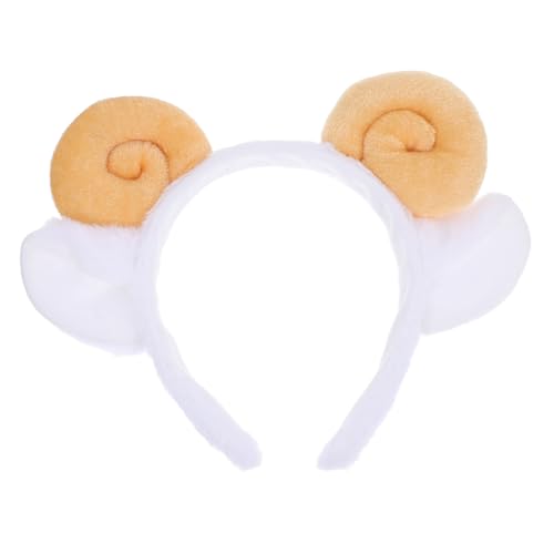 WOONEKY Plüsch Schafhorn Stirnband Niedliches Tierohren Haarreif für Hochzeiten Cosplay und Partys Vielseitiges Kopfaccessoire mit Einzigartigem und Passendem Stil WOONEKY Plüsch Schafhorn Stirnband Niedliches Tierohren Haarreif für Hochzeiten Cosplay und Partys Vielseitiges Kopfaccessoire mit Einzigartigem und Passendem Stil von WOONEKY