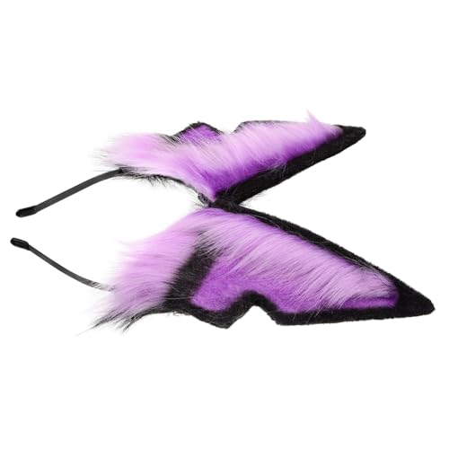 WOONEKY Plüsch Wolf Ohren Haarreif Verstellbar Kuscheliges Tier Stirnband Cosplay Kostüm Zubehör Damen Party Halloween Weihnachtsfest von WOONEKY