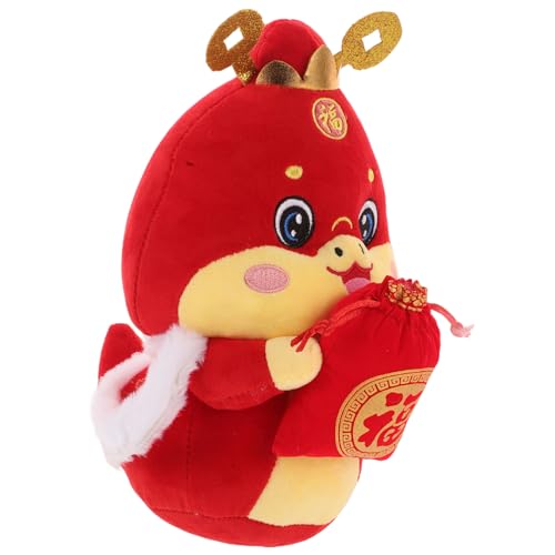 WOONEKY Plüschschlange Chinesisches Neujahr Maskottchen Stofftier für Jahr der Schlange Dekoration für Frühlingsfest und Festliche Anlässe Perfektes für Familie und Freunde von WOONEKY