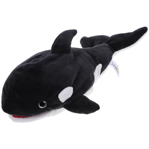 WOONEKY Plüschwal Handpuppe Interaktive Tierpuppe für Geschichtenerzähler Niedliches Kuscheltier für Fördert Fantasie und Kommunikation Meerestier von WOONEKY