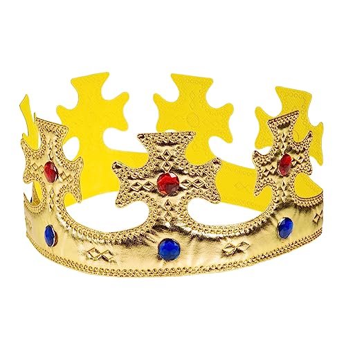 WOONEKY Prinzessin Krone Goldene Headdress für Halloween Geburtstagsfeiern und Tanzpartys mit Plastischen Edelsteinen Leicht und Tragbar für Kinderaufführungen WOONEKY Prinzessin Krone Goldene Headdress für Halloween Geburtstagsfeiern und Tanzpartys mit Plastischen Edelsteinen Leicht und Tragbar für Kinderaufführungen von WOONEKY