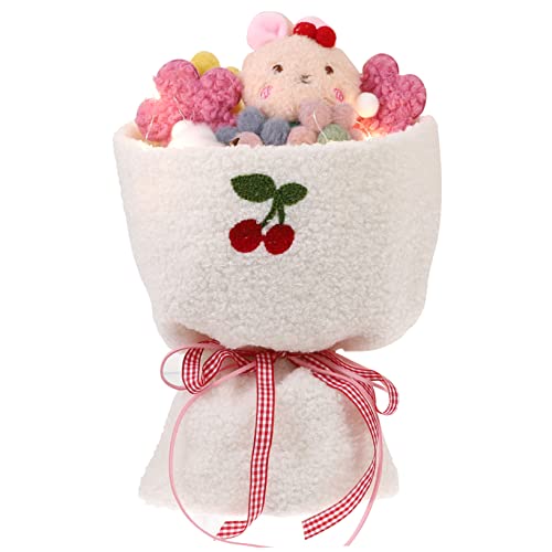 WOONEKY Puppe Plüschtier bürodeko büro Dekoration frischer Blumenstrauß Japanisches Zeug Gedenkgeschenke kreatives Geburtstagsgeschenk lustiger Plüschstrauß Rose Plüschpuppen Stoff von WOONEKY