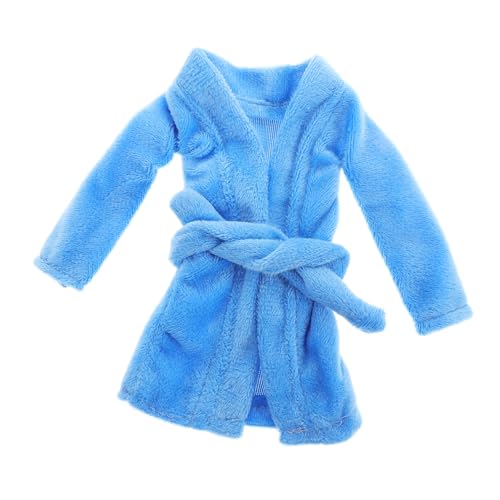 WOONEKY Puppen Bademantel Zubehör für Puppen Blaues Kleidungsstück für Rollenspiele für Puppenhaus Dekoration und Vielseitige Anlässe aus Weichem Material Gefertigt von WOONEKY