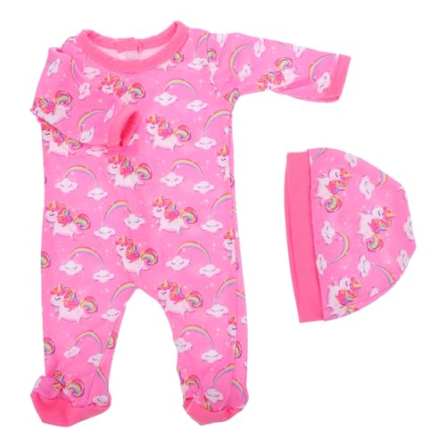 WOONEKY Puppenbekleidung mit Einteiler und Einhornmuster Niedliches Puppenoutfit für Puppen Vielseitiges Kostüm für Puppenhaus und Kreatives Rollenspiel von WOONEKY