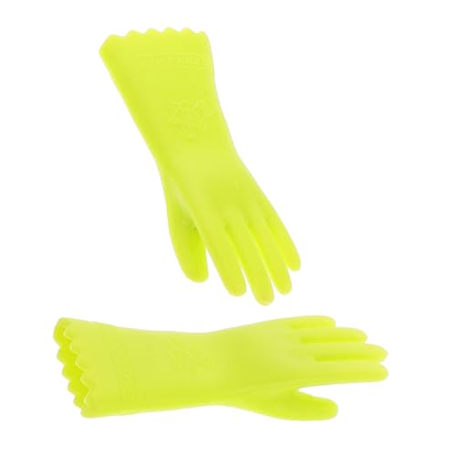 WOONEKY Puppenhandschuhe Puppenhaus-DIY- Gartenhandschuhmodell Miniaturpuppenhaus -Requisiten Miniatur-handschuhdekore Puppenhausminiaturen Puppenhauszubehör Hellgrün Plastik von WOONEKY
