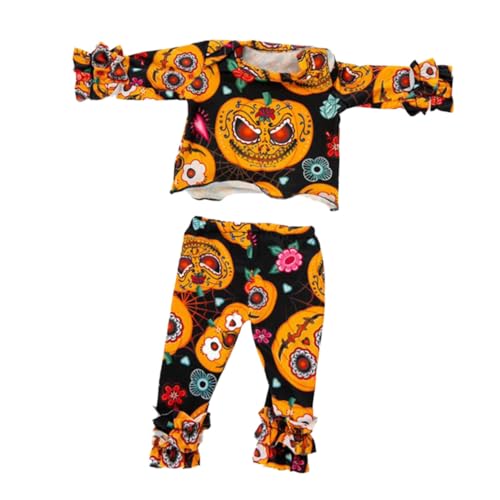 WOONEKY Puppenkleidung Halloween Kürbis Muster für Mädchen Dekorative Langarm Outfit Doll Clothes mit Feinem Design und Langlebiger Verarbeitung WOONEKY Puppenkleidung Halloween Kürbis Muster für Mädchen Dekorative Langarm Outfit Doll Clothes mit Feinem Design und Langlebiger Verarbeitung von WOONEKY