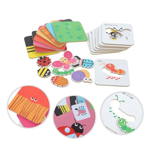 WOONEKY Puzzle aus Papier Lernspielzeug für Jahre Tier Dinosaurier Motive Kognitives Matching Gedächtnis Farberkennung und Problemlösung von WOONEKY