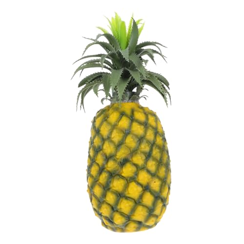 WOONEKY Realistische Künstliche Ananas Deko aus Kunststoff Leicht und Langlebig Vielseitig als Fotorequisite Tisch und Küchenschrankdekoration Stilvolle Ananas Statue für Wohn und von WOONEKY