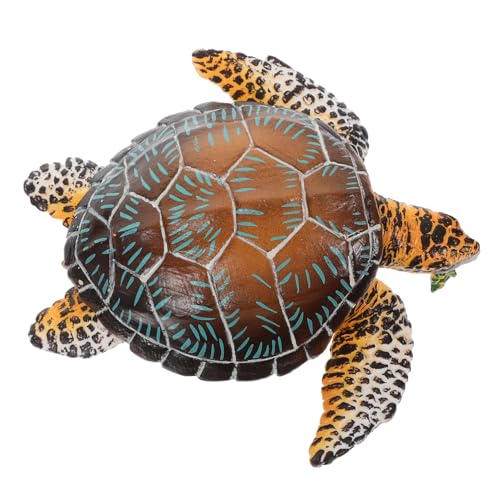 WOONEKY Realistische Meeresschildkröten Figur aus PVC Kleine Plastik Schildkröten Figurine Naturgetreues Aquarium Deko Lebensechtes Meeres Tiermodell für Sammler von WOONEKY