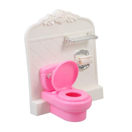 WOONEKY Realistische Miniaturtoilette aus Stabilem Abs mit Taschentuchhalter Detailgetreues Badezimmerzubehör für Puppenhaus Dekoration Langlebiges Miniaturmodell für Puppenzubehör WOONEKY Realistische Miniaturtoilette aus Stabilem Abs mit Taschentuchhalter Detailgetreues Badezimmerzubehör für Puppenhaus Dekoration Langlebiges Miniaturmodell für Puppenzubehör von WOONEKY