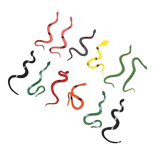 WOONEKY Realistische Schlangenspielzeug Figur Elastisch Flexibel Langlebig Wildlife Modell Tierfigur Dekoration Garten Party Ungiftig Geruchlos Robust für Freunde von WOONEKY
