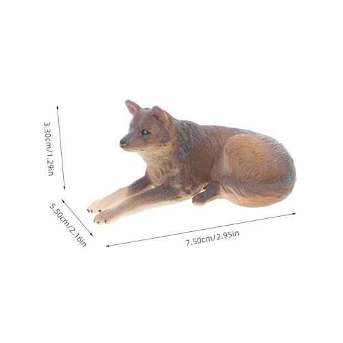 WOONEKY Realistische Wolf Figur Tiermodell Wildtier Dekoration Kognitives Sammelfigur für Wohnzimmer Schlafzimmer Tisch Dekor Geschenk von WOONEKY