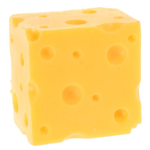 WOONEKY Realistisches Käsemodell Dreieck Kunstkäse Küchen Deko Kinderfreundliche Lebensmittelattrappe für Fotografie und DIY Szene Lebensechte Gefälschte Käse Dekoration von WOONEKY