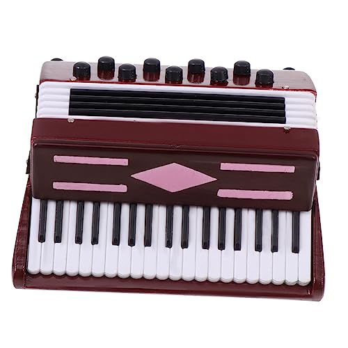 WOONEKY Resin Akkordeon Dekorative Figur Dunkelrot Künstlerisches Harzmodell für Wohn und Bürodekoration Einweihungsgeschenk Kreative Tisch und Raumgestaltung WOONEKY Resin Akkordeon Dekorative Figur Dunkelrot Künstlerisches Harzmodell für Wohn und Bürodekoration Einweihungsgeschenk Kreative Tisch und Raumgestaltung von WOONEKY