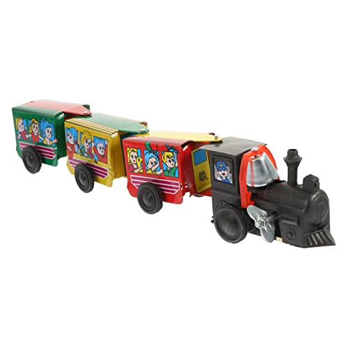 WOONEKY Retro Aufzieh Zug Vintage Zug mit Waggons Dekorative Tischdekoration für Sammler Kreatives Bewegliches aus Langlebigem und Ansprechend von WOONEKY