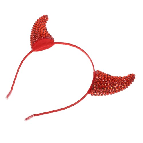 WOONEKY Roter Strass Teufelshörner Haarreif Halloween Teufelskostüm Accessoire mit Kreativen Hörnern Bequemes Kopfband für Faschingsparty und Cosplay Dekoration WOONEKY Roter Strass Teufelshörner Haarreif Halloween Teufelskostüm Accessoire mit Kreativen Hörnern Bequemes Kopfband für Faschingsparty und Cosplay Dekoration von WOONEKY