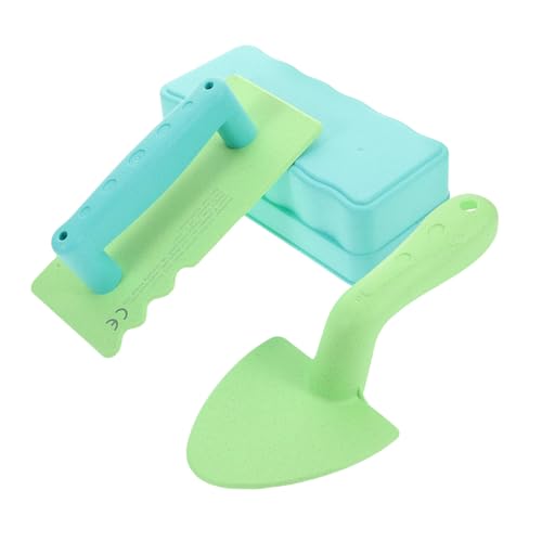 WOONEKY Sandspielzeug Set für Schaufel und Ziegelmuster Formen Kreatives BAU Set für Strand und Outdoor Aktivitäten für Kleinkinder Ab Jahren Fördert Motorik und Fantasie von WOONEKY