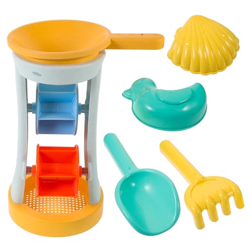 WOONEKY Sandspielzeug aus Weizenstroh Strandspielzeug mit Eimer Schaufel und Förmchen Vielseitig für Garten Sandkasten und Fördert Kreativität und Motorische Fähigkeiten von WOONEKY